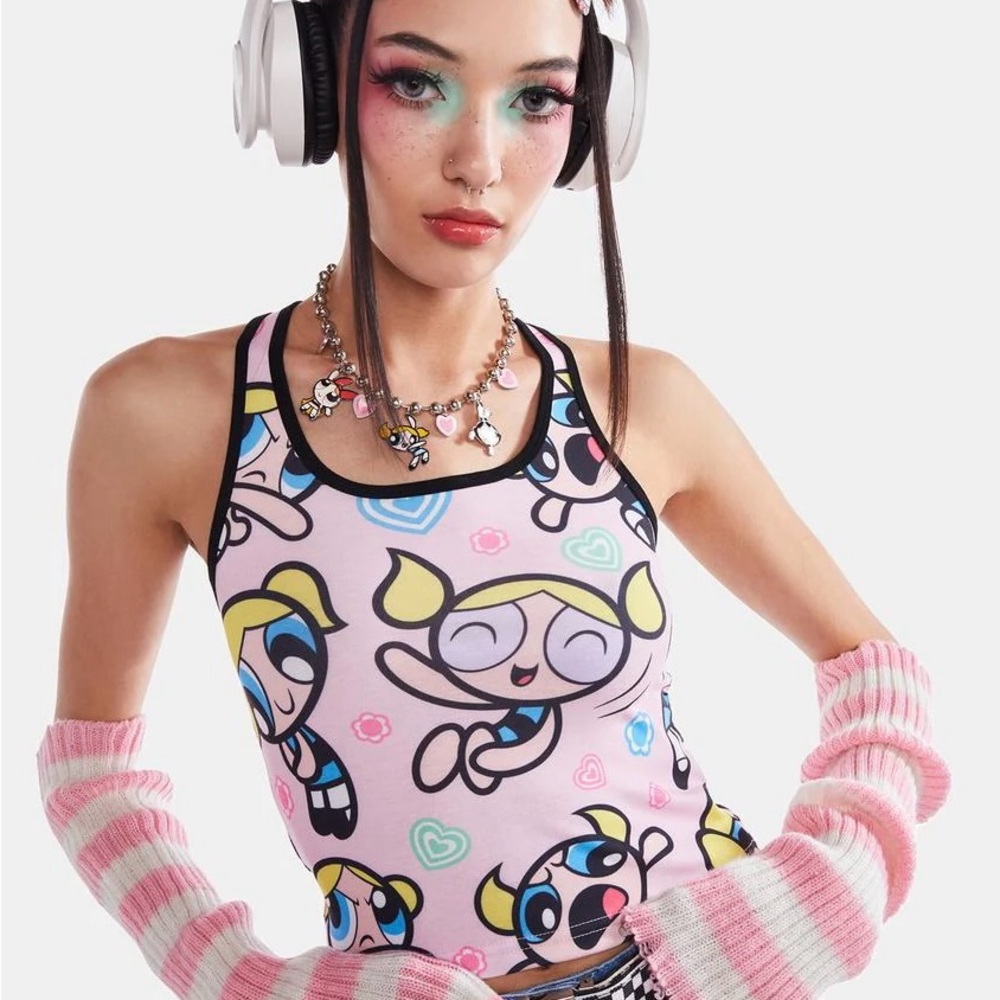 NWT - THE POWERPUFF GIRLS NO TROUBLES BUBBLES TANK TOP - XL - Picture 5 of 5